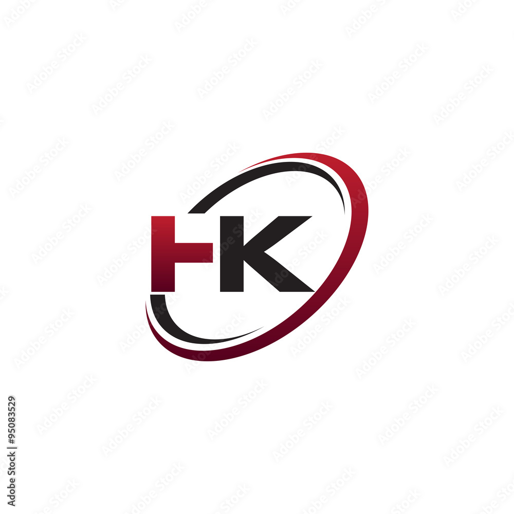 Modern Initial Logo Circle HK Modern Initial Logo Circle HK
