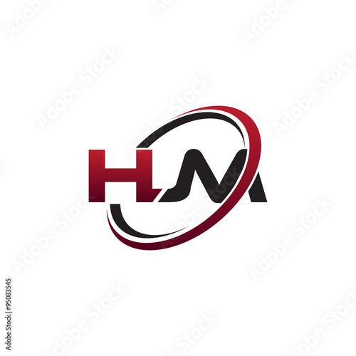 Modern Initial Logo Circle HM