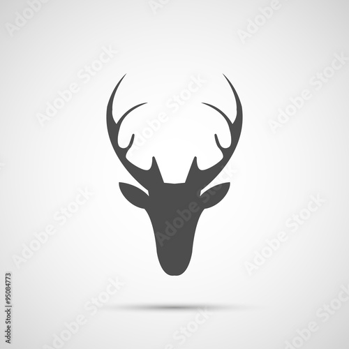 Vector christmas deer head icon