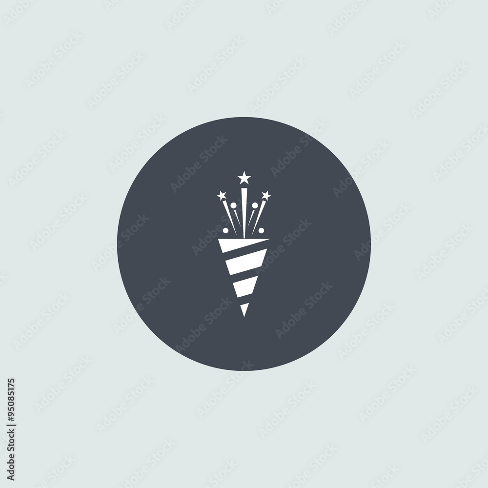 Icon Christmas slapstick for holiday season Icon Christmas slapstick for holiday season