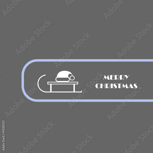Vector christmas hat on slad icon