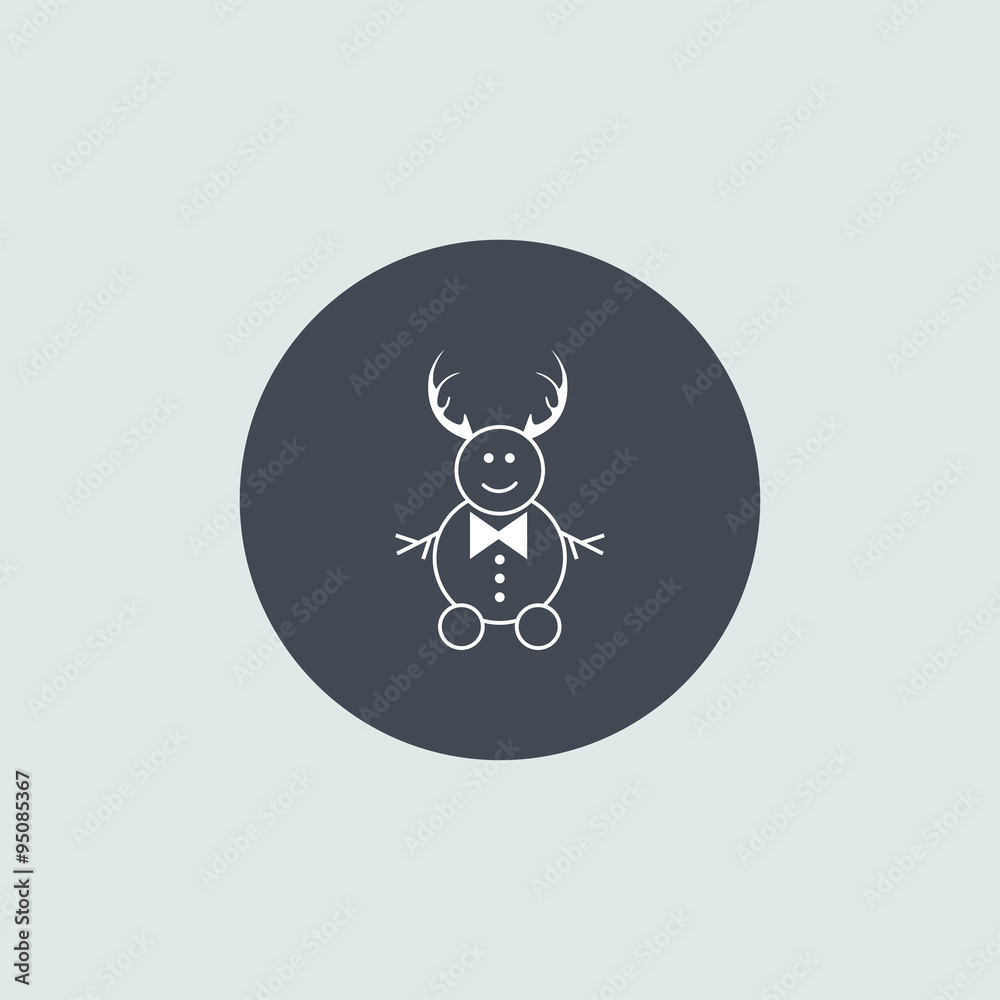 Icon Christmas snowman for holiday season Icon Christmas snowman for holiday season