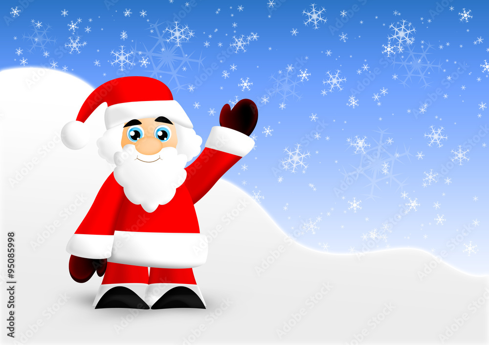 Süsser winkender Weihnachtsmann / Santa Claus Süsser winkender Weihnachtsmann / Santa Claus