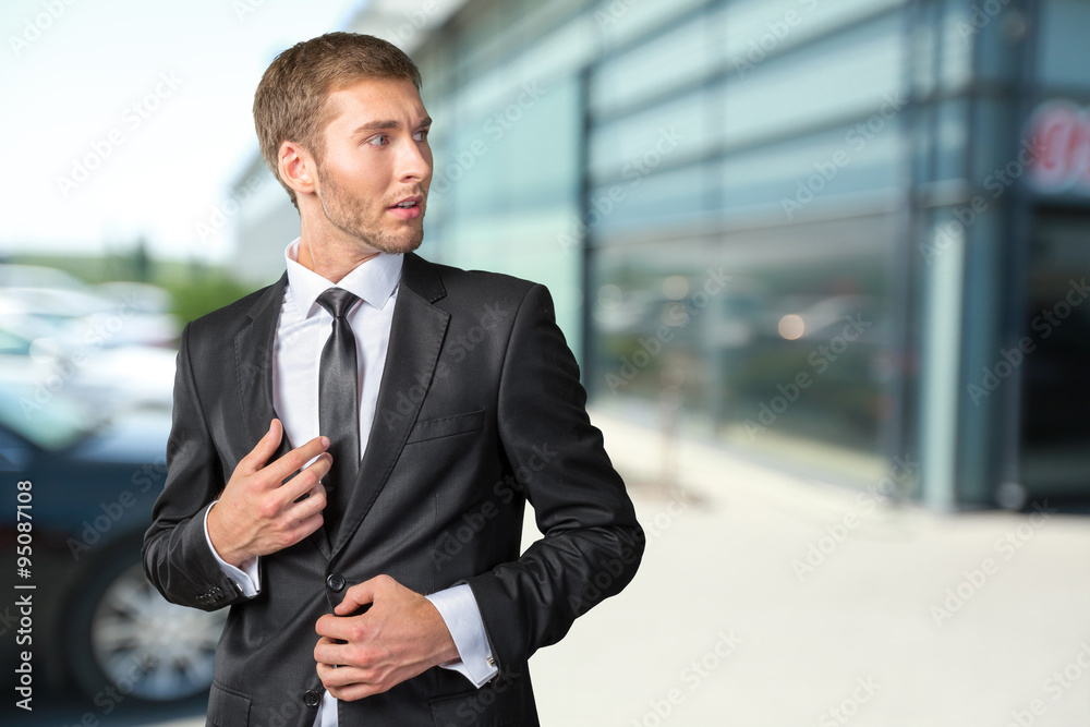Frustrated and nervous young businessman Frustrated and nervous young businessman