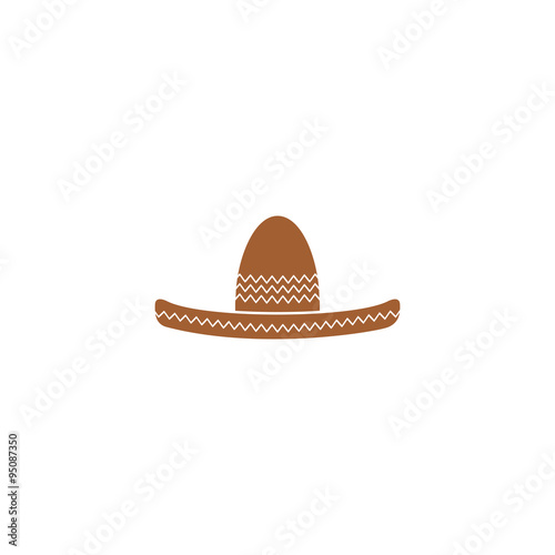 Icon of Mexican sombrero hat.