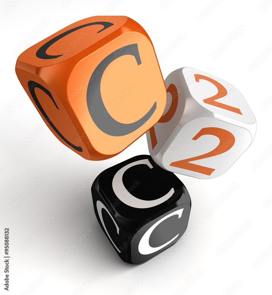 c2c orange black dice blocks Stock Illustration Adobe Stock