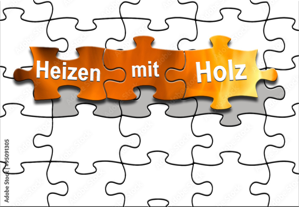 Heizen mit Holz 23 / Puzzle mit Textfreiraum Heizen mit Holz 23 / Puzzle mit Textfreiraum