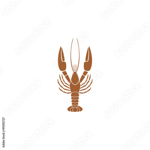 Icon crayfish. © wladislawka