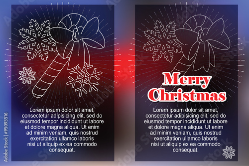 Celebratory background with symbols of Christmas and New Year