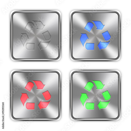 Color recycle steel buttons