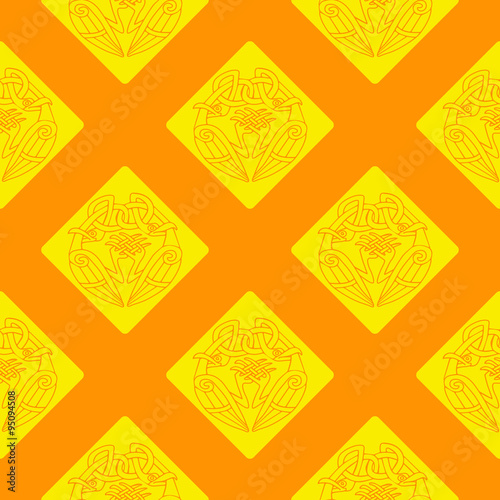 Seamless background with Celtic art and ethnic ornaments for your design