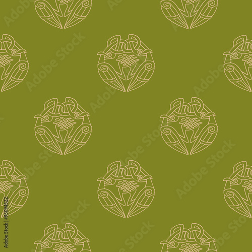 Seamless background with Celtic art and ethnic ornaments for your design