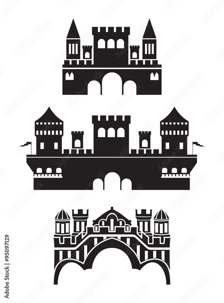 Castle vector illustrations