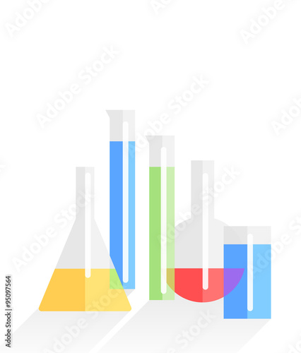 chemistry laboratory flat vector background