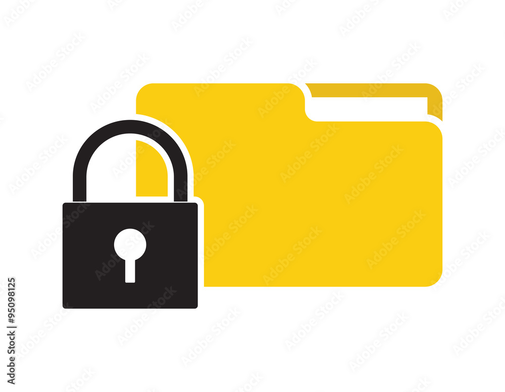 lock folder vector illustration lock folder vector illustration