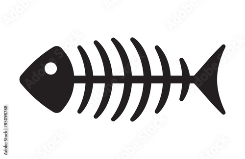 Fish bone vector icon