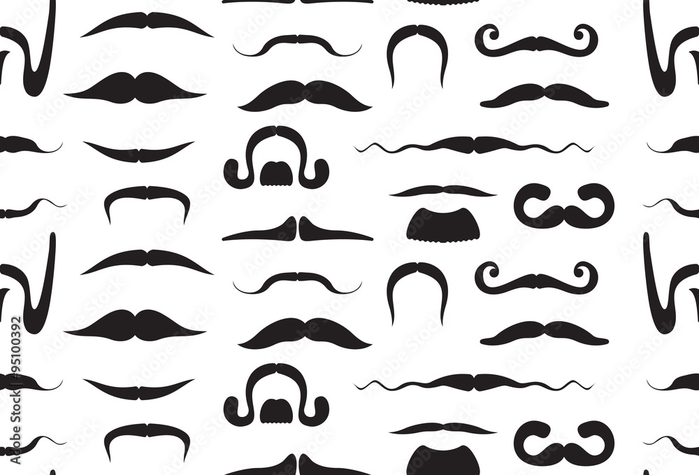 Mustache seamless vector pattern Mustache seamless vector pattern