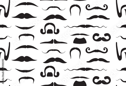 Mustache seamless vector pattern
