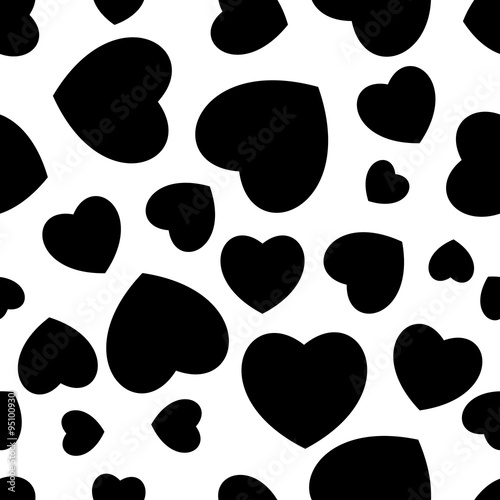 black and white heart seamless