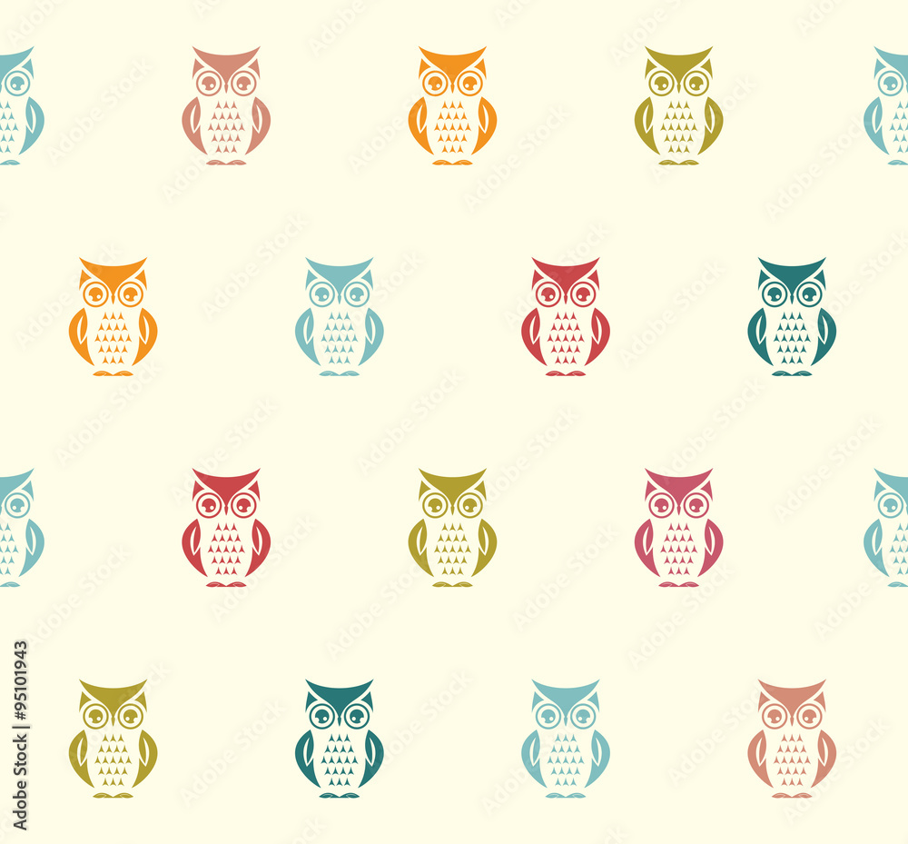 Owl seamless vector pattern Owl seamless vector pattern