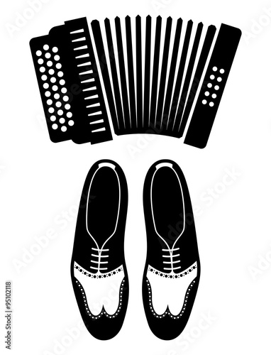 accordion and tango shoes