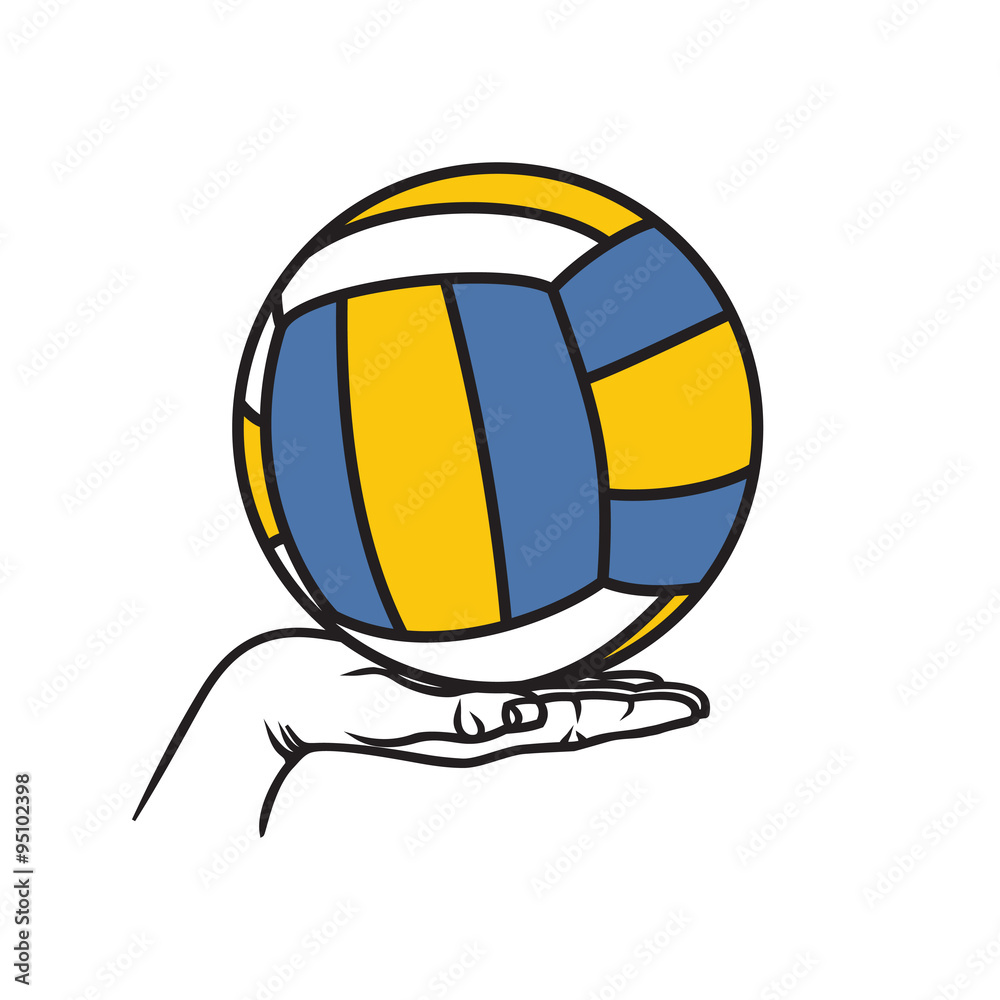 Obraz premium Volleyball ball vector illustration