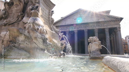 Fountain by Pantheon in Rome 2