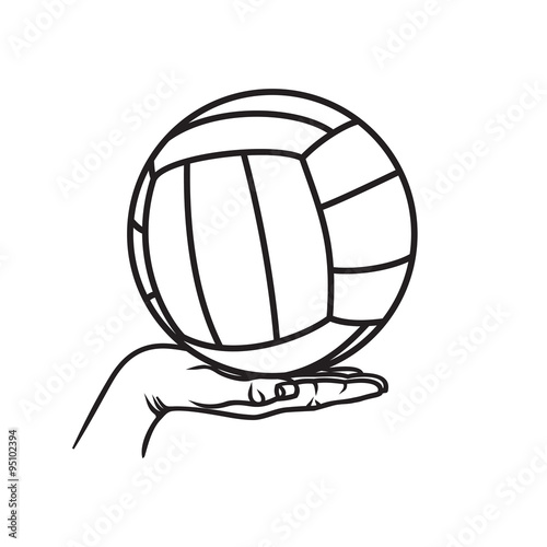 Volleyball ball vector illustration