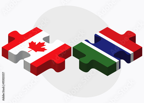 Canada and Gambia Flags