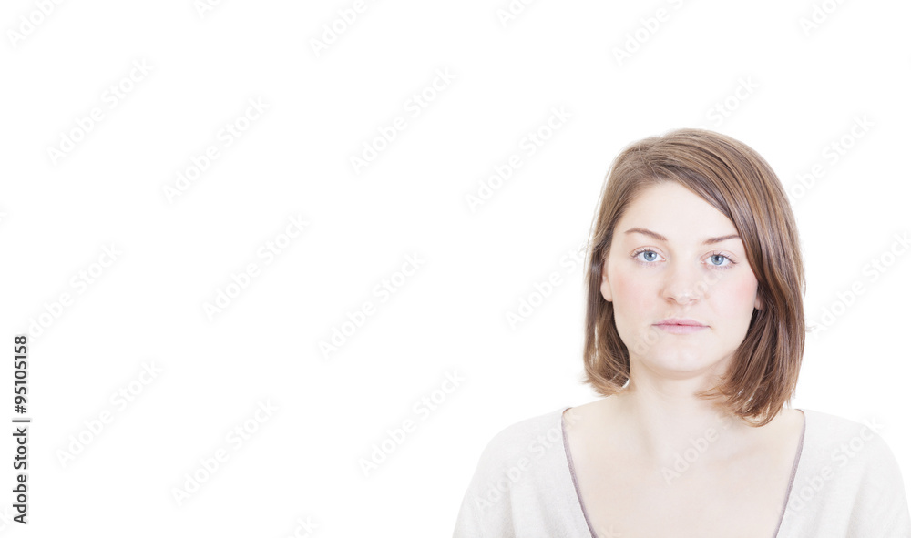 Portrait of young brunette woman Banner Portrait of young brunette woman Banner