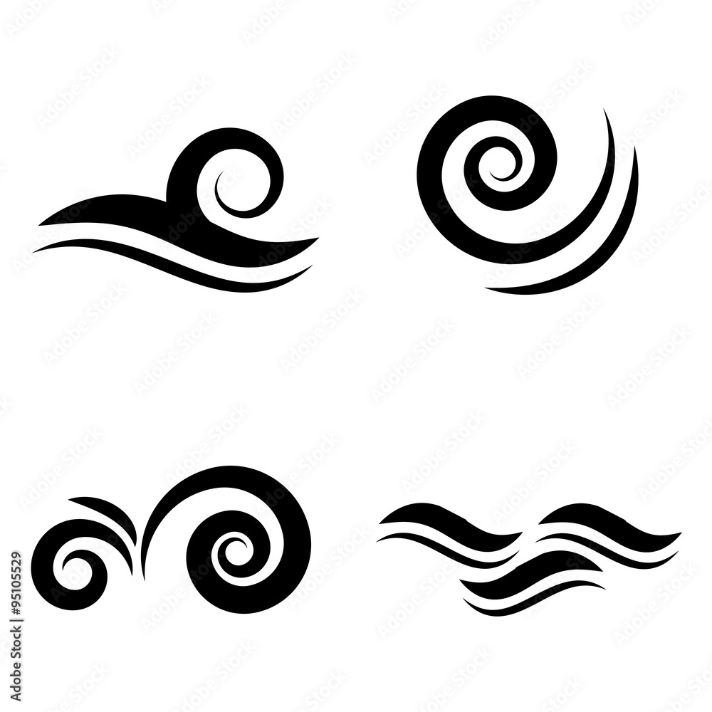 Wave VECTOR icon. Wave VECTOR icon.