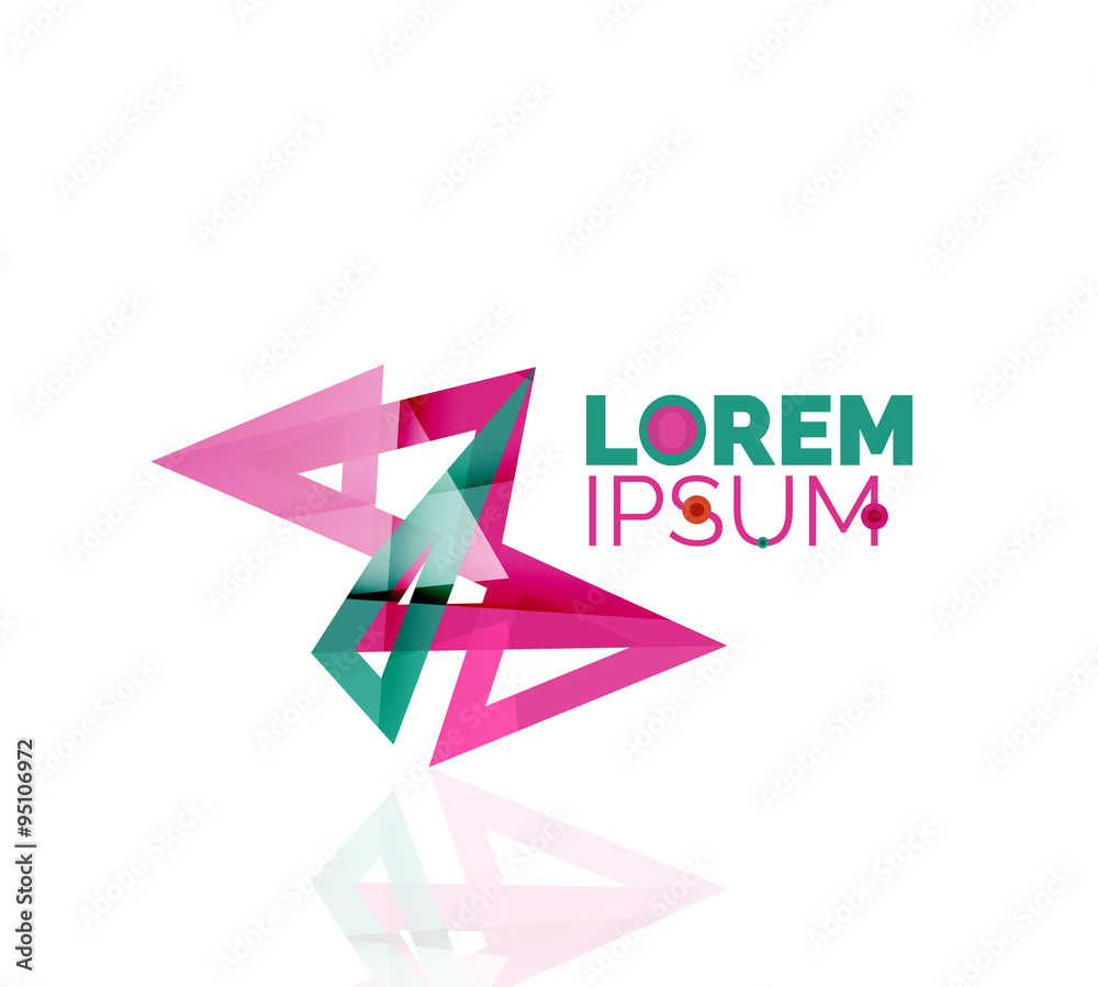 Logo, abstract geometric business icon Logo, abstract geometric business icon