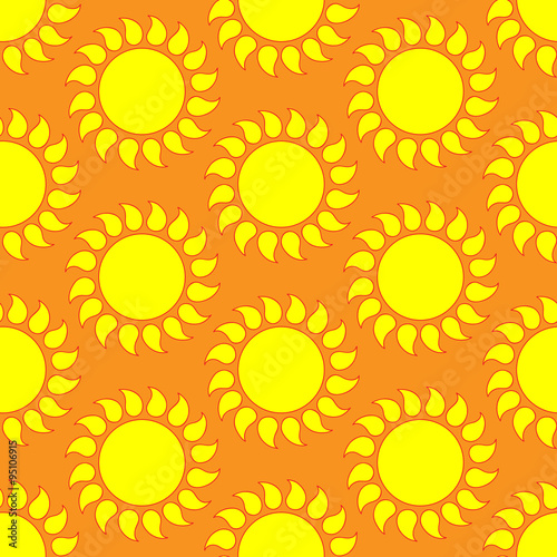 Retro seamless pattern with suns. Retro seamless patterns set.