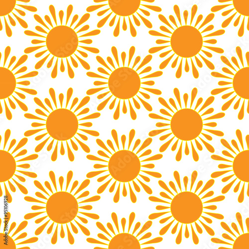 Retro seamless pattern with suns. Retro seamless patterns set.