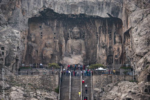 Luoyang,China - OCT 23:  Longmen grottoes on October 23, 2015.It photo