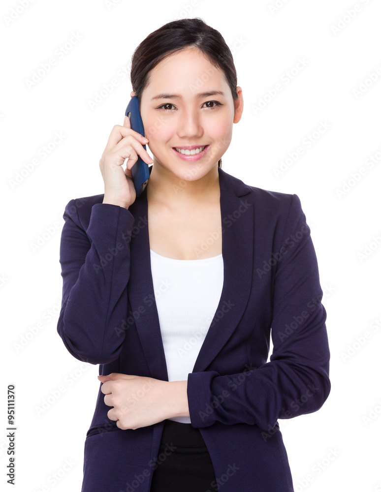 Young Businesswoman talk to cellphone Young Businesswoman talk to cellphone