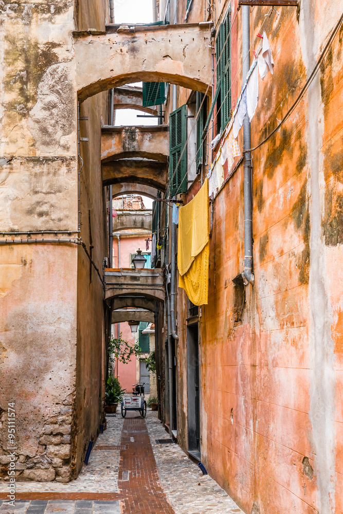 Street of Albenga-Albenga, Savona, Liguria, Italy