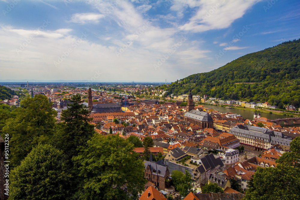 View over Heidelberg, Panorama
