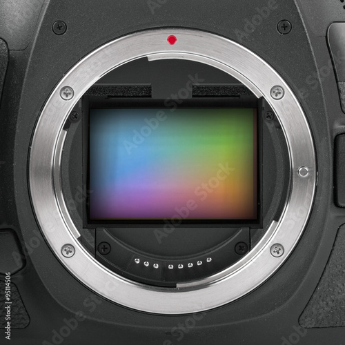 closeup of full frame camera sensor photo