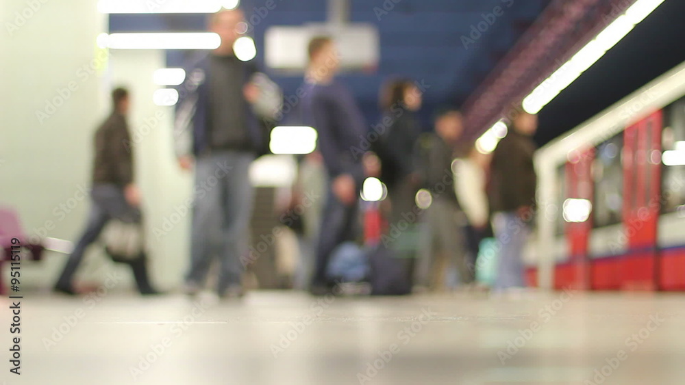 Subway station timelapse Subway station timelapse