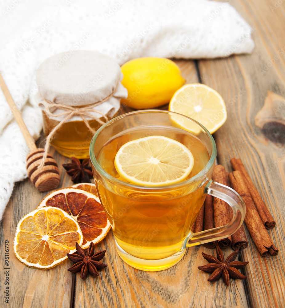 Cup of tea with honey Cup of tea with honey