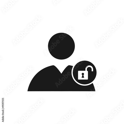 User icon, lock icon