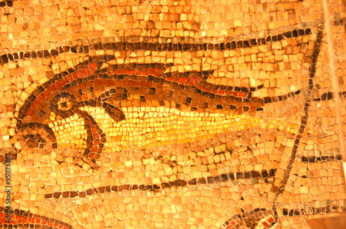 roman mosaic of a fish