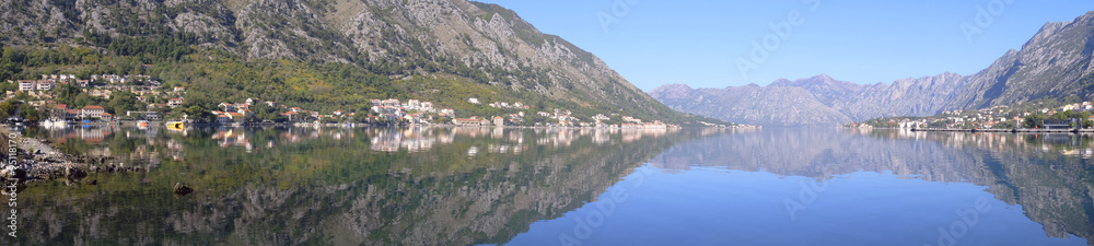 Landscape with the image of Bay of Kotor, Montenegro