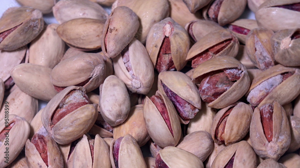 roasted salted appetizing pistachios rotating. roasted salted appetizing pistachios rotating.