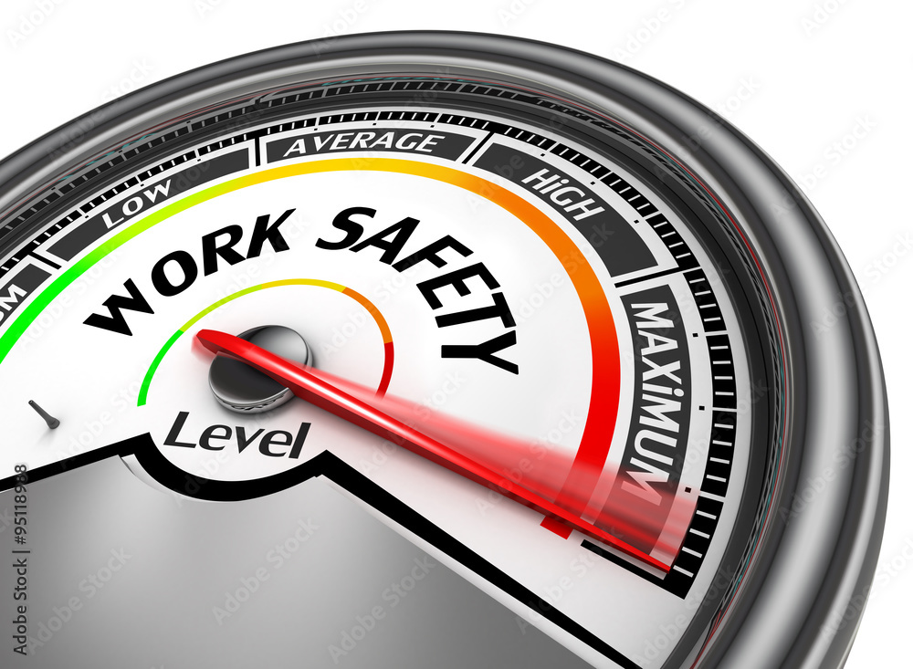 Work safety level conceptual meter indicate maximum Work safety level conceptual meter indicate maximum