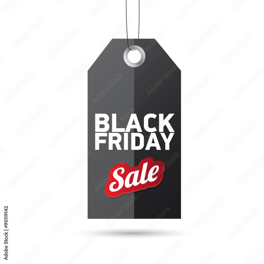 Black Friday sales tag. vector illustration