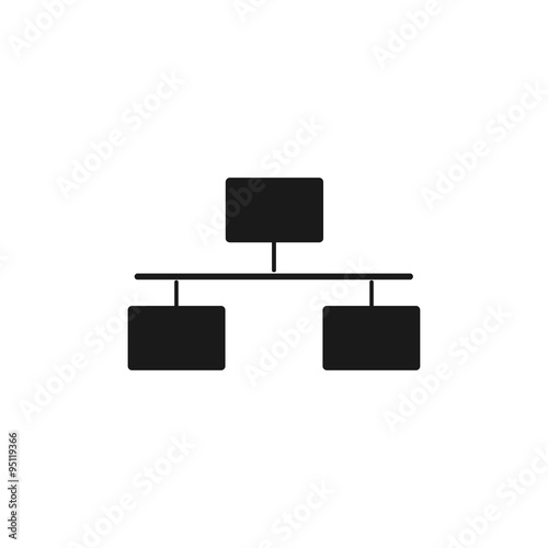 Local area network icon. Flat