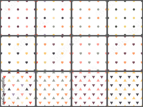 Wallpaper Mural Set of seamless patterns. Torontodigital.ca