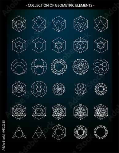 Collection of geometric icons